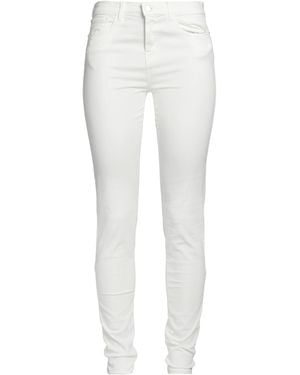 Emporio Armani Trousers Cotton, Viscose, Elastane - White