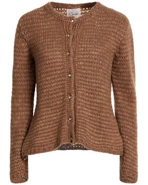 CROCHÈ Cardigan Merino Wool, Polyamide - Brown