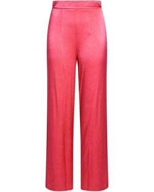 SOLOTRE Fuchsia Pants Viscose - Red