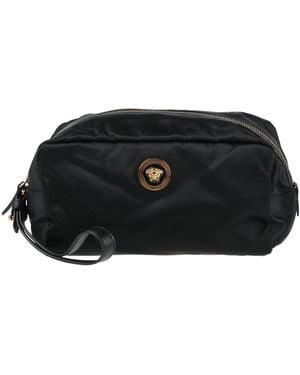 Versace Beauty Case Polyamide, Calfskin - Black