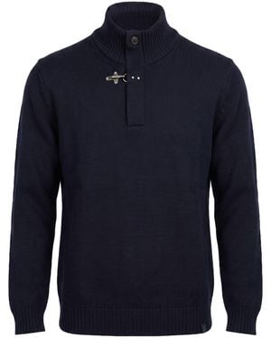 Fay Rollkragenpullover - Blau