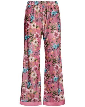 Liu Jo Antique Rose Pants Polyester, Elastane - Red