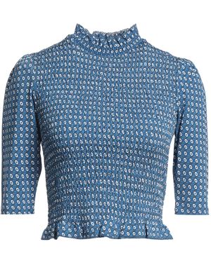 Sandro Azure Top Viscose, Elastane - Blue