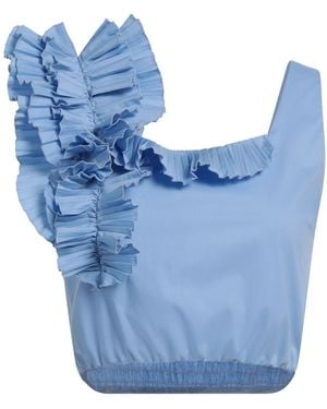 Dixie Top Polyester, Cotton, Elastane - Blue