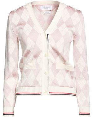 Thom Browne Cardigan Silk, Cotton, Polyamide - Natural