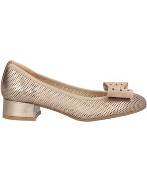 Melluso Platinum Ballet Flats Leather - Natural