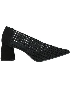 Daniele Ancarani Pumps Textile Fibers, Leather - Black