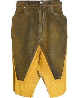 Rick Owens Jupe En Jean - Jaune