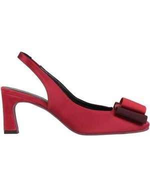 Daniele Ancarani Pumps Textile Fibers, Leather - Red