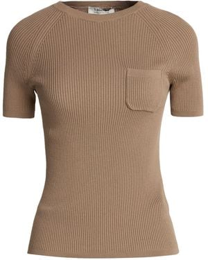 Max Mara Khaki Sweater Cotton - Brown
