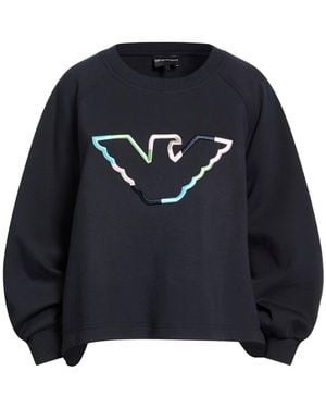 Emporio Armani Midnight Sweatshirt Cotton, Polyester, Elastane - Blue