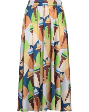 Niu Midi Skirt Polyester - Green