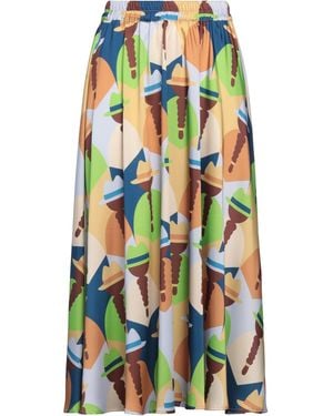 Niu Midi Skirt Polyester - Green