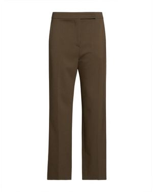 Max Mara Khaki Pants Virgin Wool, Elastane - Brown