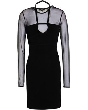 Dondup Mini Dress Viscose, Polyester, Polyamide, Elastane - Black