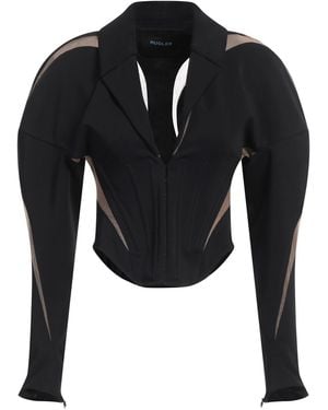 Mugler Jacket Viscose, Elastane, Polyamide - Black