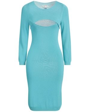 Kontatto Mini Dress Viscose, Polyester - Blue