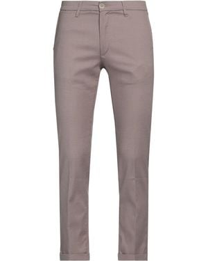 RE_HASH Taupe Pants Cotton, Polyester, Elastane - Gray