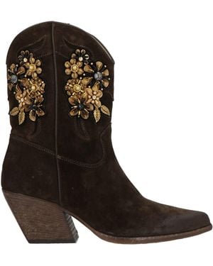 Elena Iachi Ankle Boots Leather - Brown