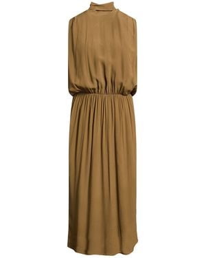 Twinset Military Maxi Dress Viscose - Metallic