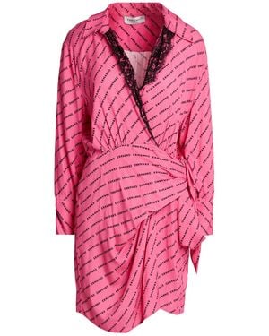 ERMANNO FIRENZE Mini Dress Viscose, Cotton, Polyamide - Pink