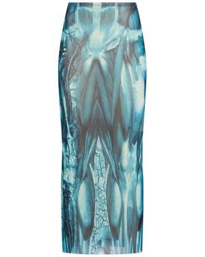 Jean Paul Gaultier Light Maxi Skirt Polyamide - Blue