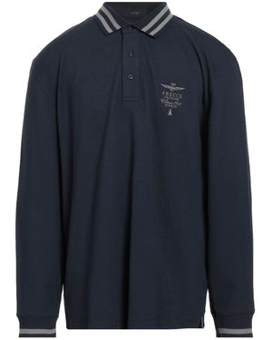 Aeronautica Militare Frecce Tricolori Midnight Polo Shirt Cotton, Elastane - Blue