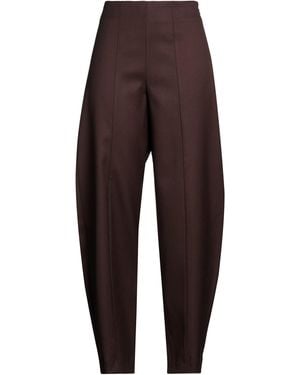 Motel Dark Trousers Polyester, Viscose, Elastic Fibres - Brown