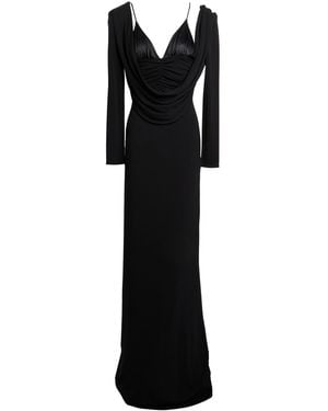 Elisabetta Franchi Maxi Dress Viscose, Elastane - Black