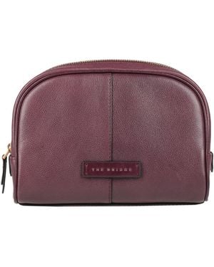 The Bridge Plum Beauty Case Cow Leather - Purple