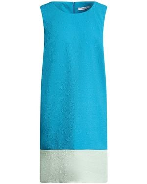 LANACAPRINA Mini Dress Polyester - Blue
