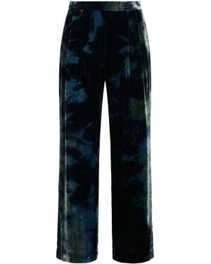 Roberto Collina Trousers Viscose, Polyamide - Blue