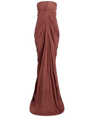 Rick Owens Antique Rose Maxi Dress Cotton - Red