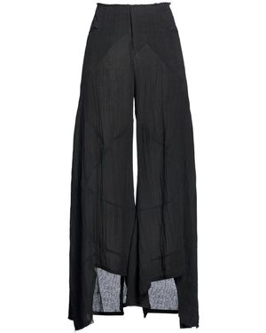 Alessandra Marchi Charcoal Pants Ramie - Black
