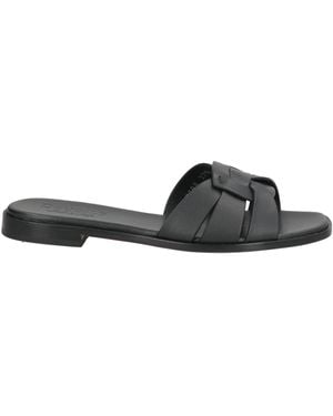 Doucal's Sandals Calfskin - Black
