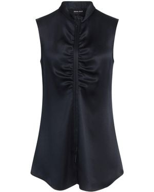 Giorgio Armani Shirt Silk - Blue