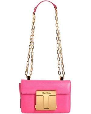 Tom Ford Fuchsia Shoulder Bag Goat Skin, Brass - Pink