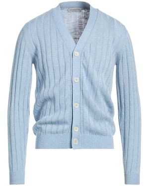 Jeordie's Sky Cardigan Linen, Cotton, Polyester - Blue