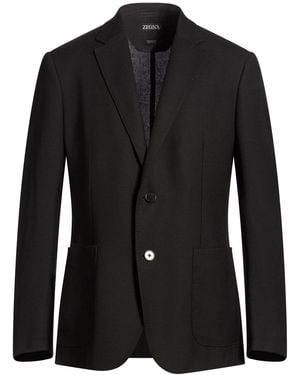 ZEGNA Blazer Wool - Black