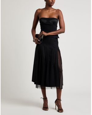 Erika Cavallini Semi Couture Alda Midi Skirt in Black | Lyst