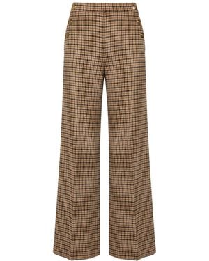 Twinset Camel Pants Wool, Polyester, Viscose, Elastane - Brown
