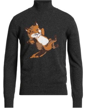 Maison Kitsuné Rollkragenpullover - Schwarz