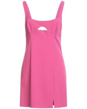 Patrizia Pepe Fuchsia Mini Dress Polyester, Elastane - Pink