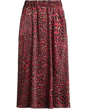 Shirtaporter Midi Skirt Polyester - Red