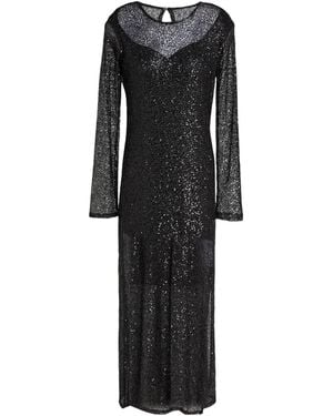 Imperial Maxi Dress Polyamide, Metallic Fiber - Black