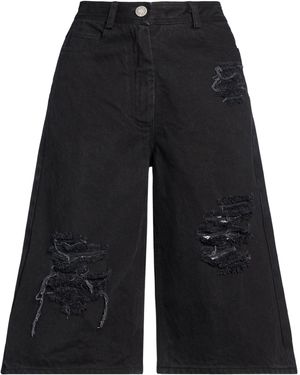 Isabel Benenato Denim Shorts Cotton - Black