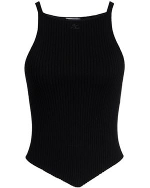 Courreges Top Viscose, Polyester - Black