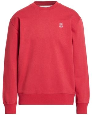 Brunello Cucinelli Brick Sweatshirt Cotton, Elastane - Red