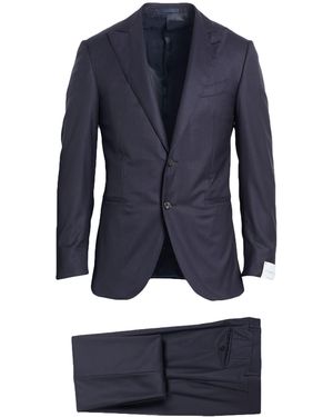Caruso Midnight Suit Wool - Blue