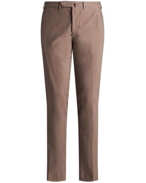 Santaniello Taupe Pants Cotton, Elastane - Brown